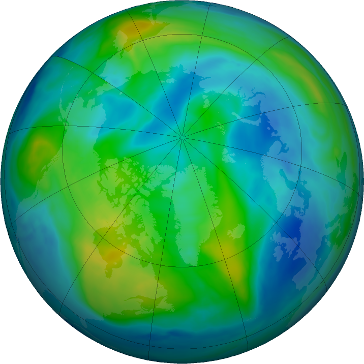 Arctic ozone map for 17 November 2020